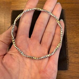 Kathy Kamei- two-toned gold/silver bangle